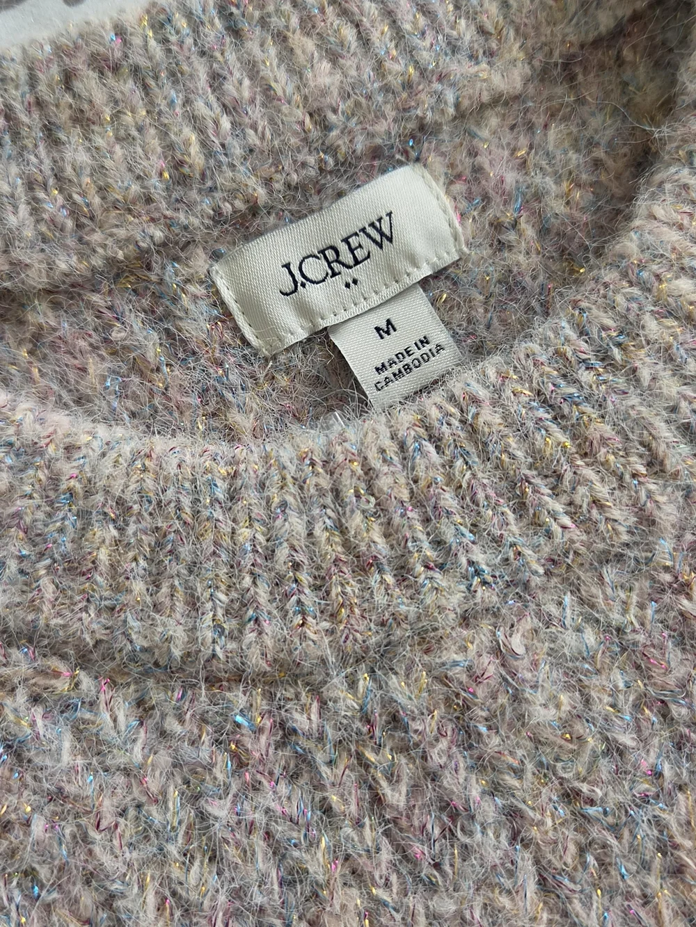 J. Crew Cozy Crewneck Sweater in Light Heathered Lilac